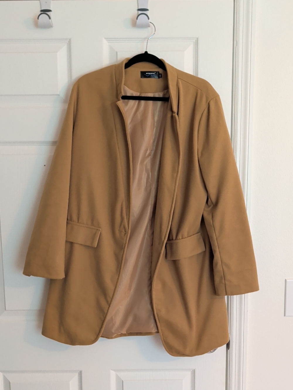 RVHSWDS Camel Open-Front Women's Coat- 2XL